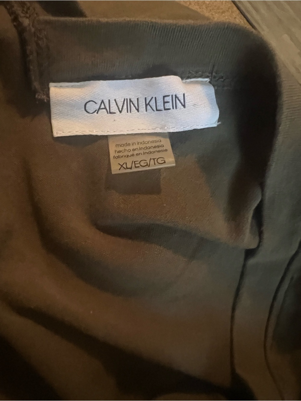 Calvin Klein Olive Green Sleeveless Jumpsuit with Drawstring XL - Picture 4 of 5
